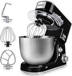 CUSIMAX Tilt-Head Stand Mixer with 5-Quart Stainless Steel Bowl and Accessories