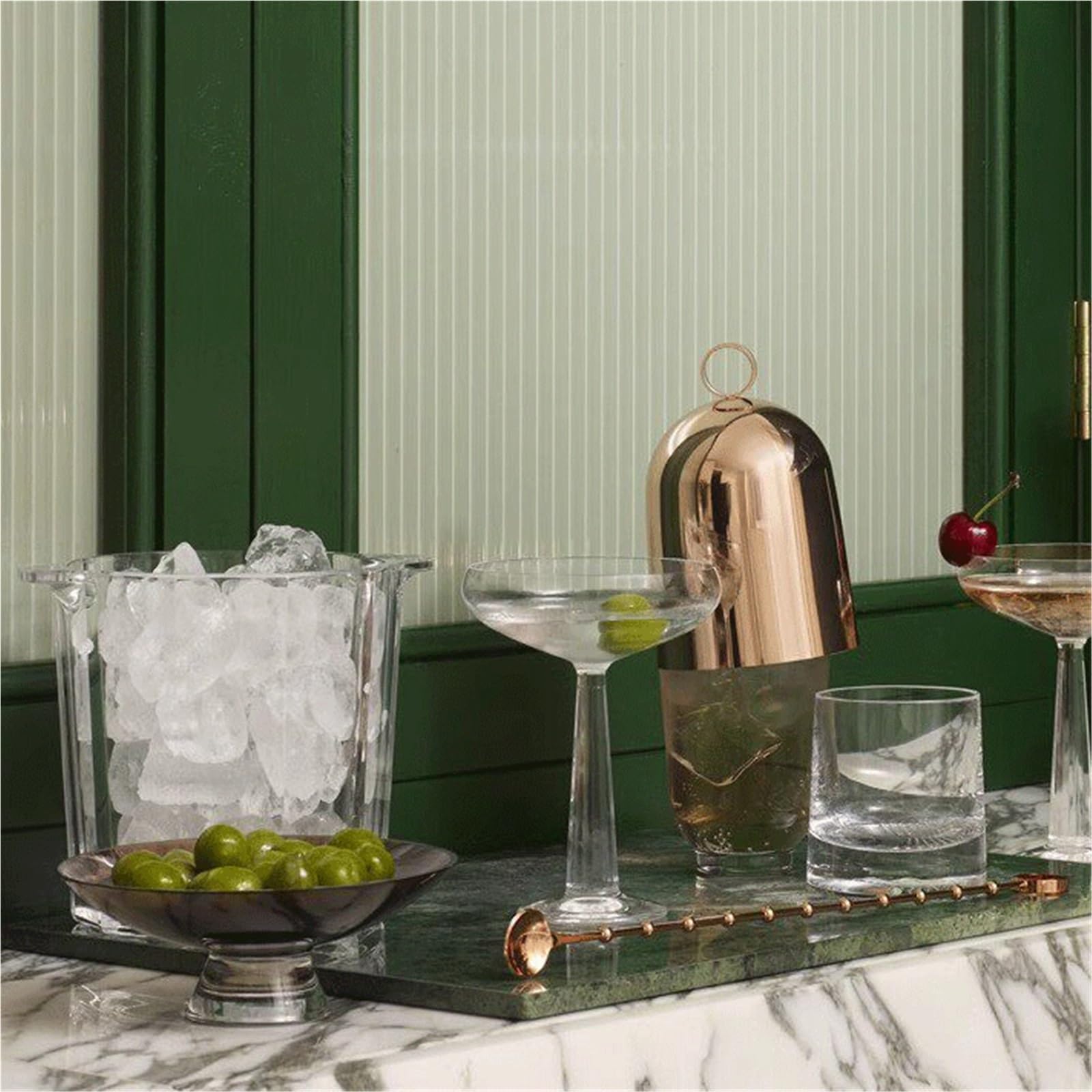 Seau à glace Seau à glace en verre cristal parfait for les fêtes camping ou for rafraîchir boissons Seau à glace cool pour bar
