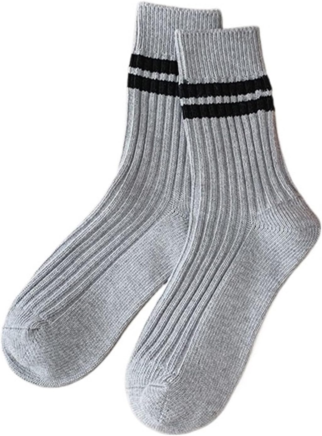 Socks Winter Striped Thickened Warm Two Bar Socks Fit for Women Pile Up Thick Thread Socks Hiking Socks(5)