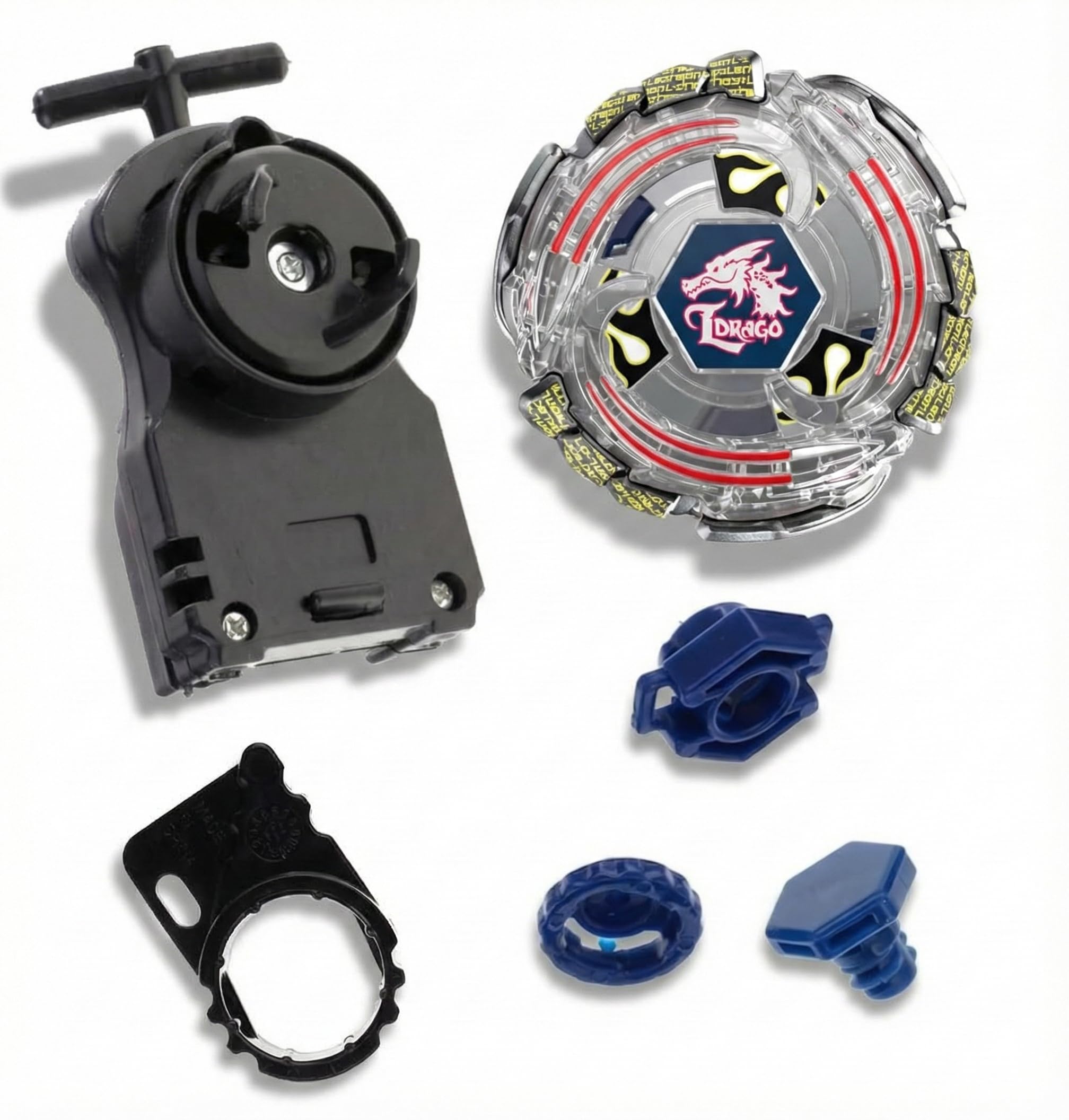 Funstars Spegasis L'Drago 105F Metal Spinning Top with String Launcher Creative Play, High-Performance, Sturdy Aluminum Alloy Design for Dynamic Spin Matches, Assembly Required (BB43)