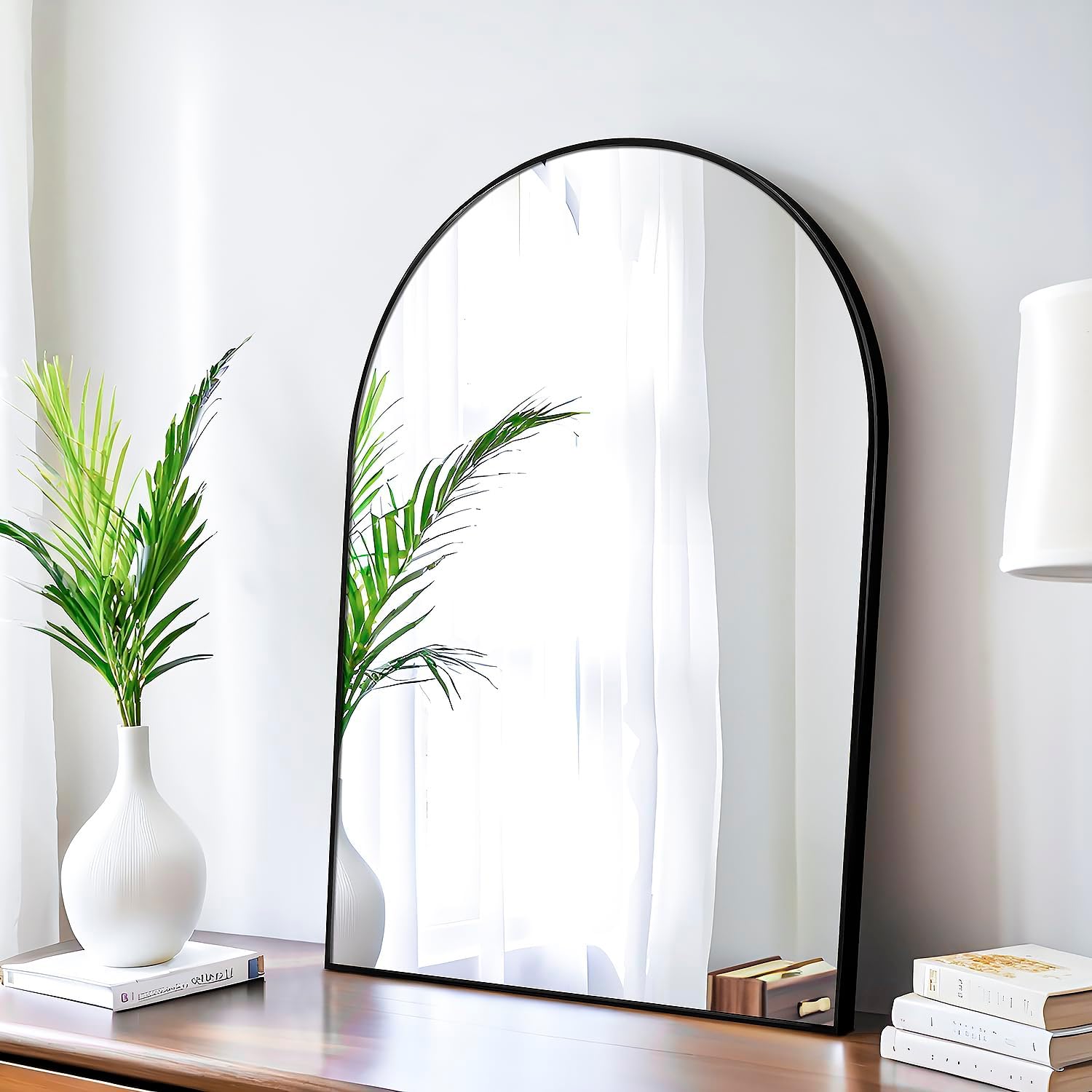Arch Mirror with Metal Frame, 20x30, wall-mounted