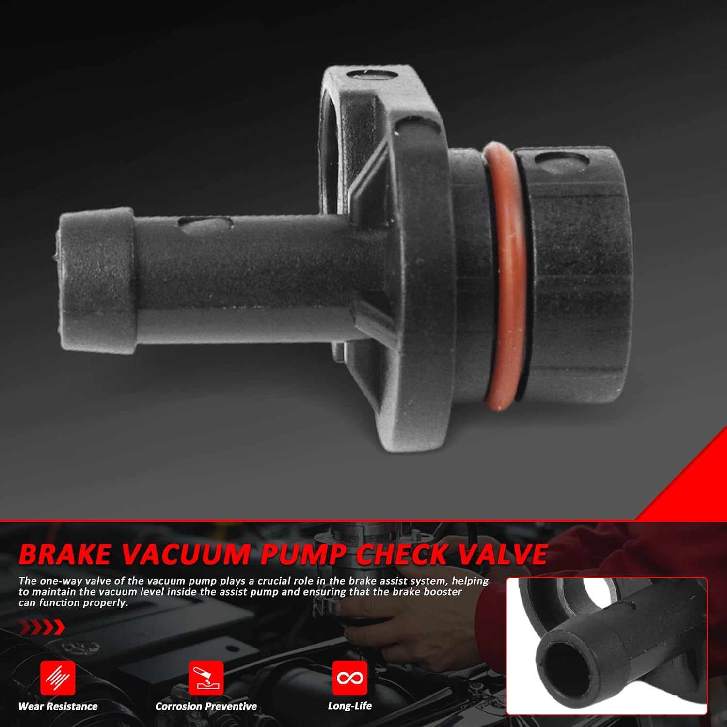 11667619350,11667575325 Brake Vacuum Pump Check Valve Suitable For BMW 2008-2017 3,5,6,X3,X5,X6 Series E90 E93 E92 F07 F10 F06 F12 F13 F25 E70 E71