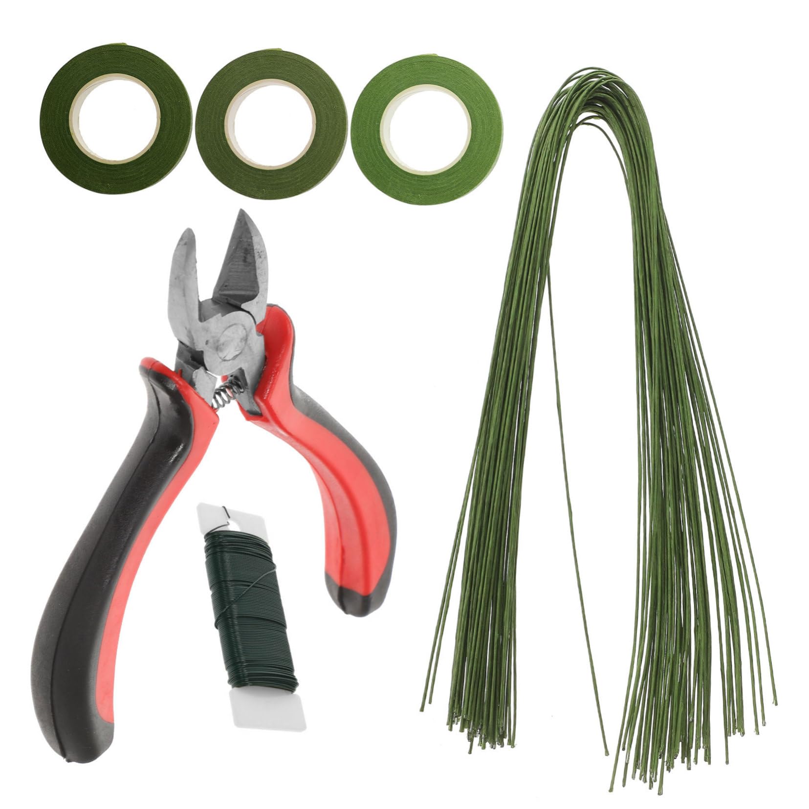 Angoily 1 Set Bouquet Stem Arrangement Kit Floral Arrangement Tools with Flexible Wire Durable Tape for DIY Flower Crafting for Bouquets and Present Wrapping