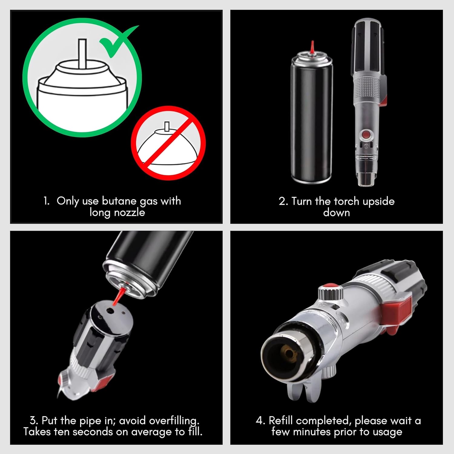 The Chosen One Lightsaber Lighter – Refillable Butane Jet Torch, Windproof & Adjustable Flame – Great Gift for Boyfriends, Husbands & Dads – Unique Collector’s Gadget by Philthy