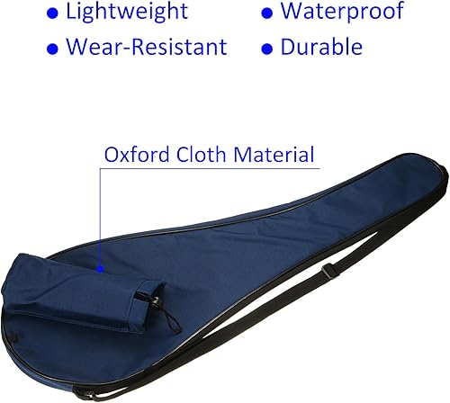 Vista 11 de Badminton Racquet Cover - Lightweight Padded Waterproof Badminton Racket Cover Bag with Adjustable Shoulder Strap for Indoor Outdoor Beige