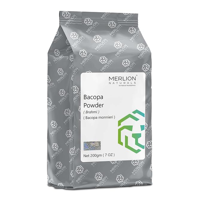 Merlion Naturals Brahmi Leaves Powder, Bacopa monnieri, 227gm/ 8OZ/ 1/2lb