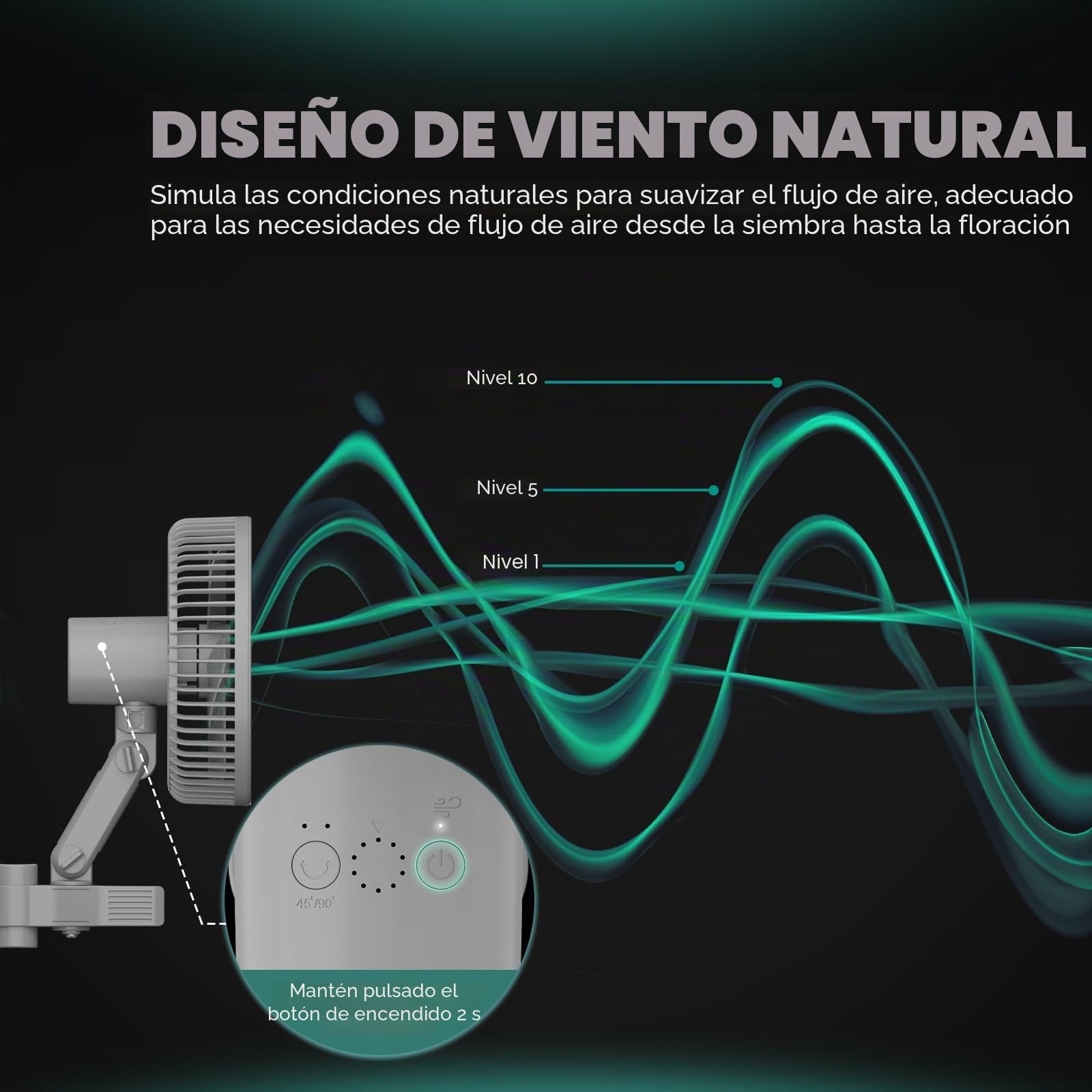 MARS HYDRO Ventilador de clip para tienda de cultivo de 6 pulgadas