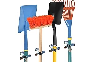 Wall-Mounted 10-Pack Shovel Holder for Garden and Yard Tool Organization