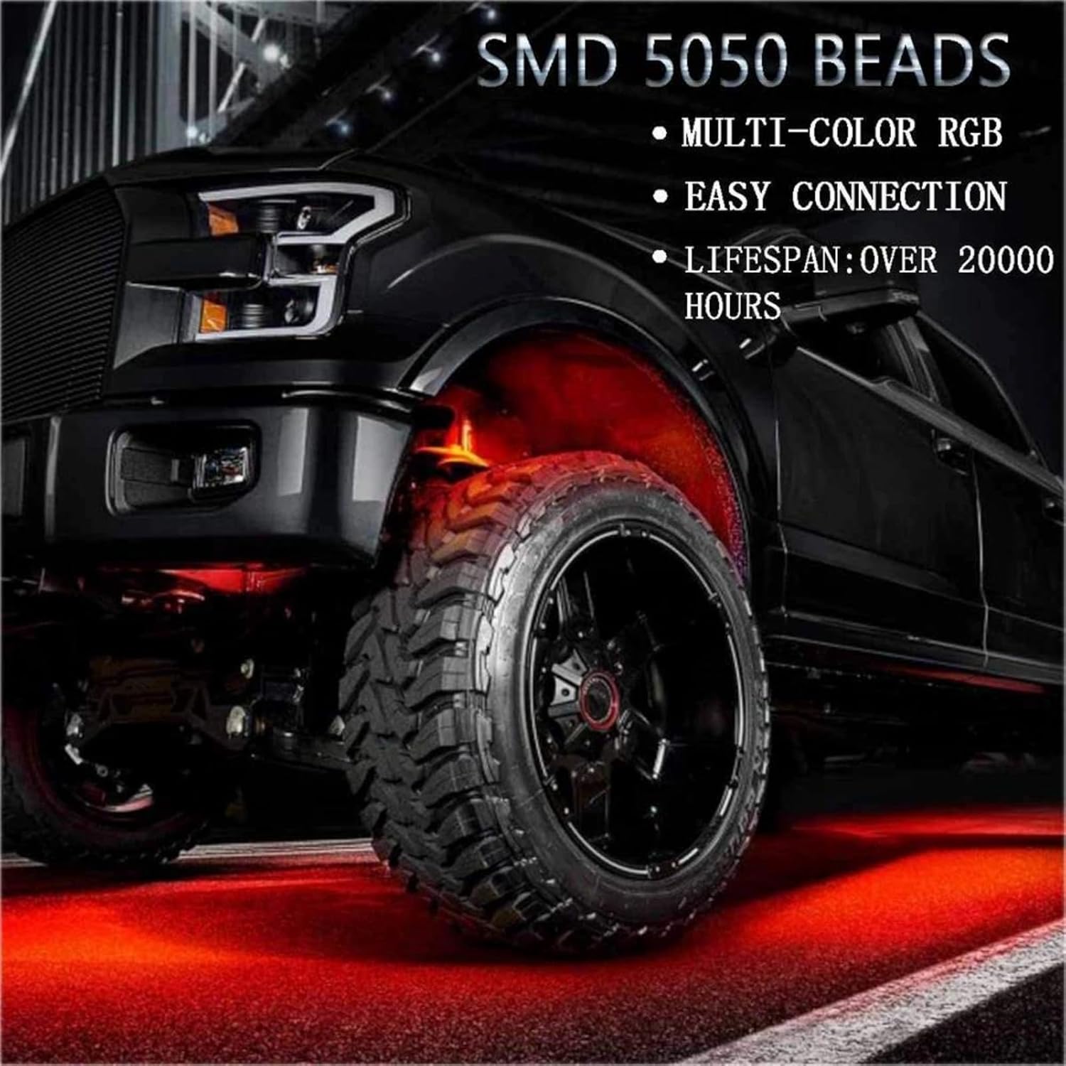 Neon LED RGB Car Underglow Bottom Light Remote/APP Control Flexible Waterproof LED Strip Car Underbody Light Decorative Lamp,90 * 120