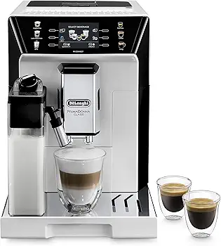 De'Longhi PrimaDonna Class ECAM 550.65.W - Cafetera con sistema de leche LatteCrema, cappuccino y espresso, pantalla TFT a color y control de aplicaciones, color blanco