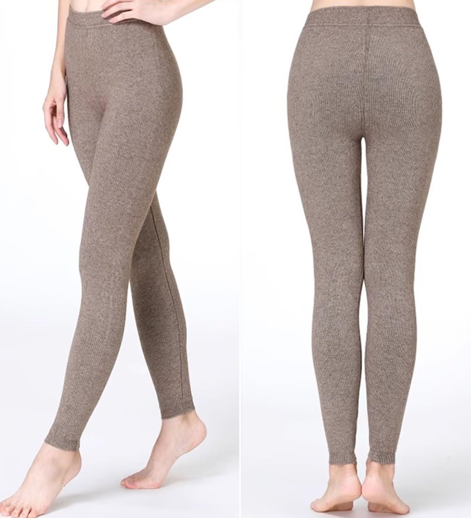 100% Cachemira Pantalones térmicos Ropa Interior Caliente Leggings Pantalones de compresión Pantalones térmicos para el esquí, Senderismo, Correr Señoras