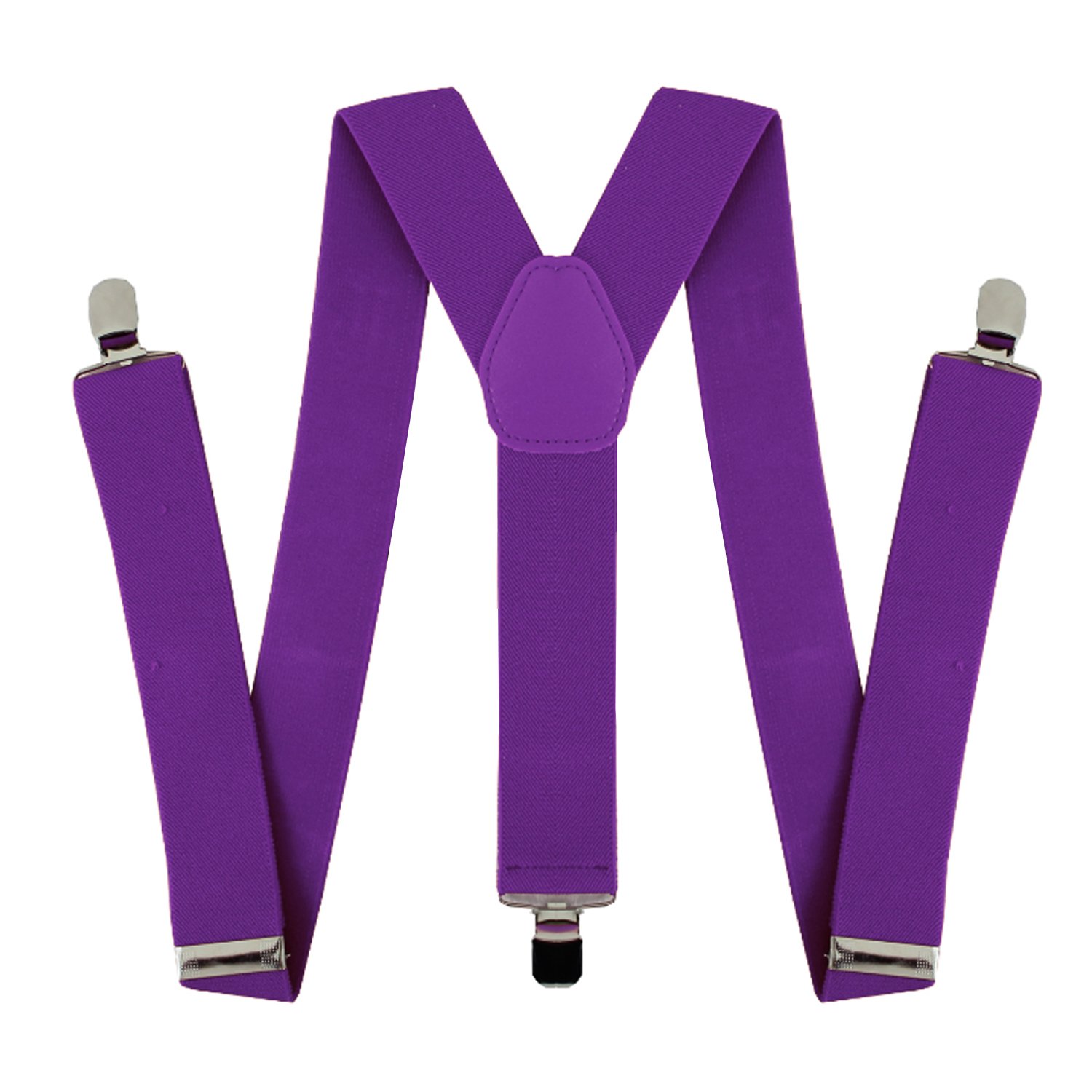 B&S Trendz Unisex Purple Braces Adjustable Trouser Suspenders Fancy Dress(Purple)