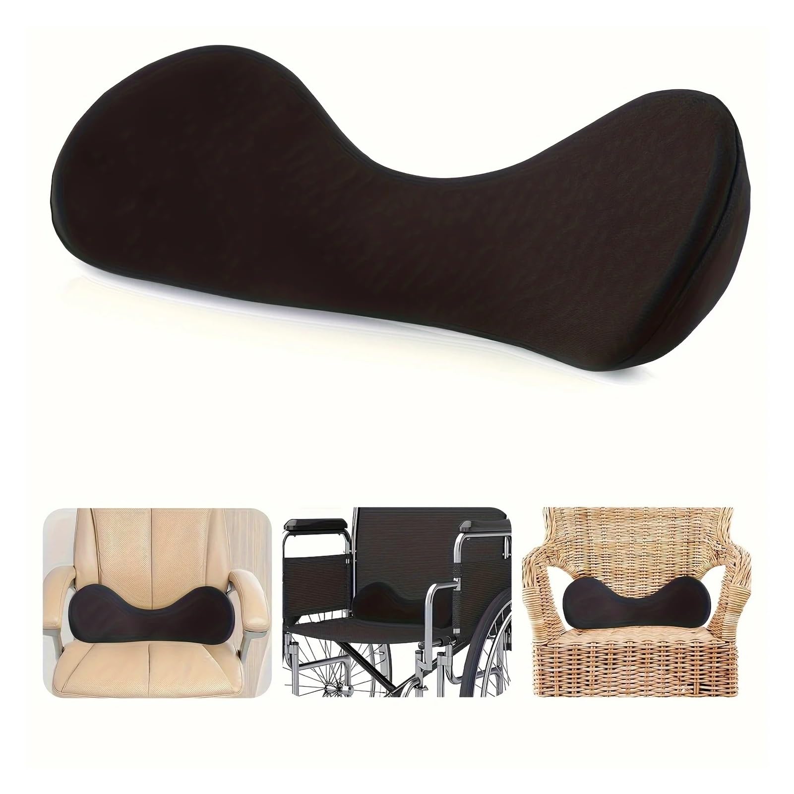 Hviyroi car seat cushion Car Waist Pillow Rebound Memory Foam Cushion Lumbar Support Relieve Fatigue