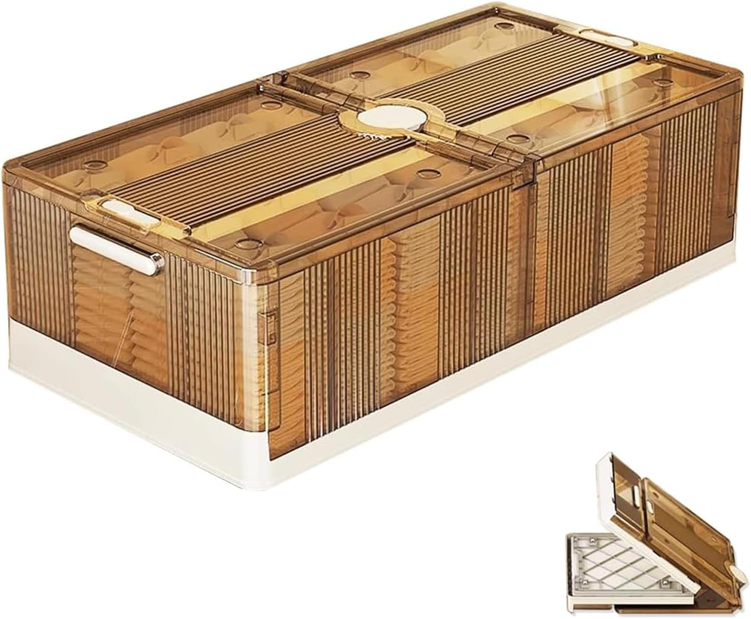 Under Bed Storage Containers With Wheels, Plastic Stackable Underbed Storage Bins With Lids, Closet Organizers And Storage, For Bedroom Clothes Shoes Blankets