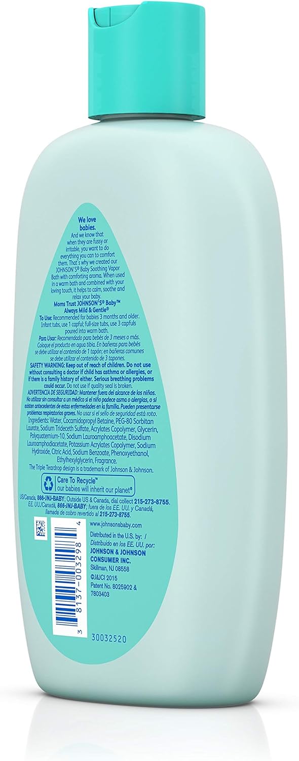 Johnson's Baño De Vapor Para Bebé Con Aromas Relajantes Para Relajar A