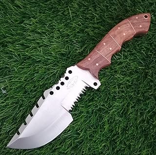 Best.Buy.Damascus1 Handmade Tracker Knife Rose Wooden Handel 9.5" Fixed Blade 420c Stainless Steel Hunting Knife Prime Quality - Best.Buy.Damascus1
