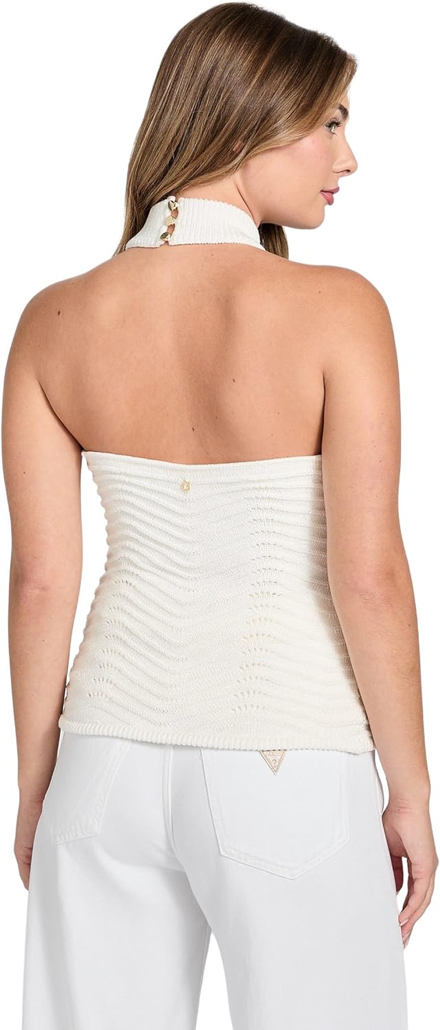 GUESS Womens Eco Sleeveless Chevron Serina Sweater - Image 4