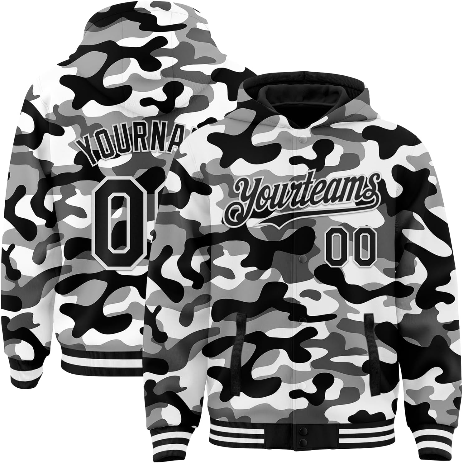 Custom Varsity Hoodie Jackets Personalized Baseball Letterman Jacket Stitched Team Name Number for Men Women Youth