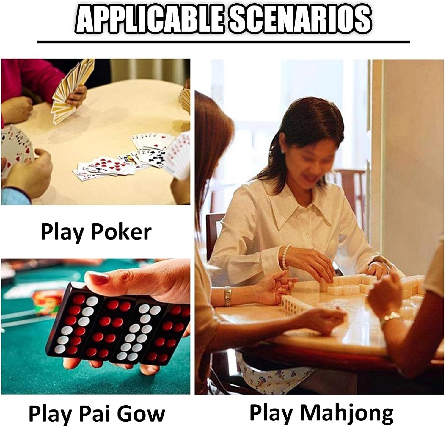Round Mahjong Mat with Black Carrying Bag, Thick Mute Tablecloth, Carpet and Floor Mat for Mahjong Paigow Poker and Tile Game(85cm/33.46in)