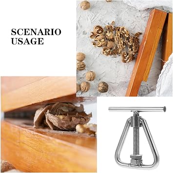 Sewroro Nutcracker Walnut Opener Stainless Steel Shelling Tool Manual Nutcracker Clamp Pliers for Dried Fruit and Nuts Kitchen Gadget for Home Use