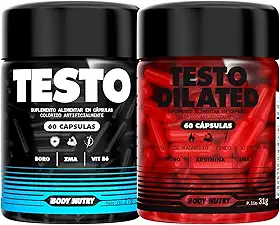 Kit Testo Pote 60 Capsulas + Testo Dilated Pote 60 Capsulas