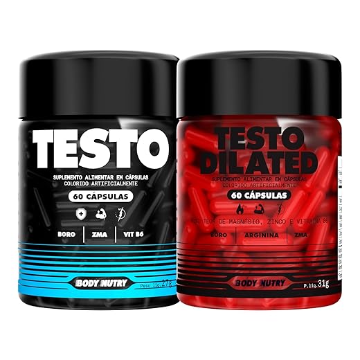 Kit Testo Pote 60 Capsulas + Testo Dilated Pote 60 Capsulas