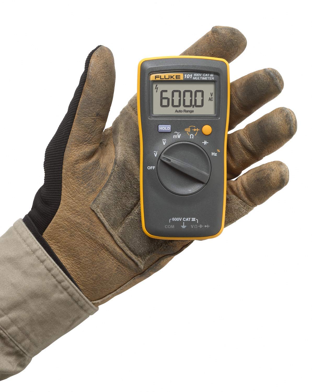 *Envío en el mismo día* Multímetro digital de bolsillo básico Fluke 101 Mediciones de voltaje y corriente Industrial Profesional Laboratorio Residencial Uso comercial Modelo de electricista: Fluke 101
