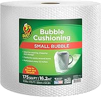 Vista 8 de Duck Brand Bubble Wrap - Embalaje protector original, 12 pulgadas de ancho x 30 pies de largo, rollo individual (393251), transparente