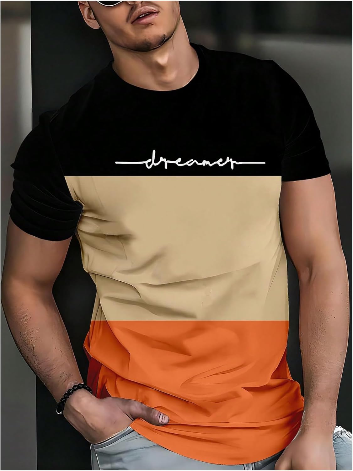 SOLY HUX Men's Casual T Shirts Short Sleeve Crew Neck Color Block Graphic Tees Shirt Summer Tops - Image 3