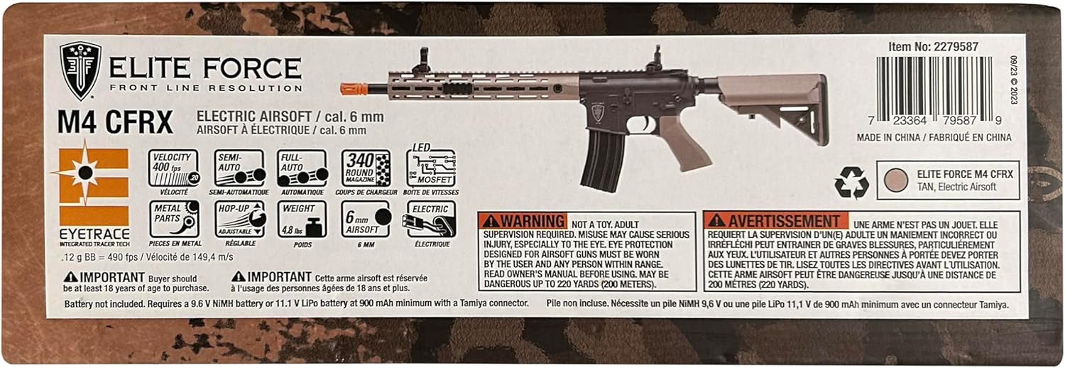 Elite Force M4 CFRX AEG Automatic 6mm BB Rifle Airsoft Gun with EyeTrace System