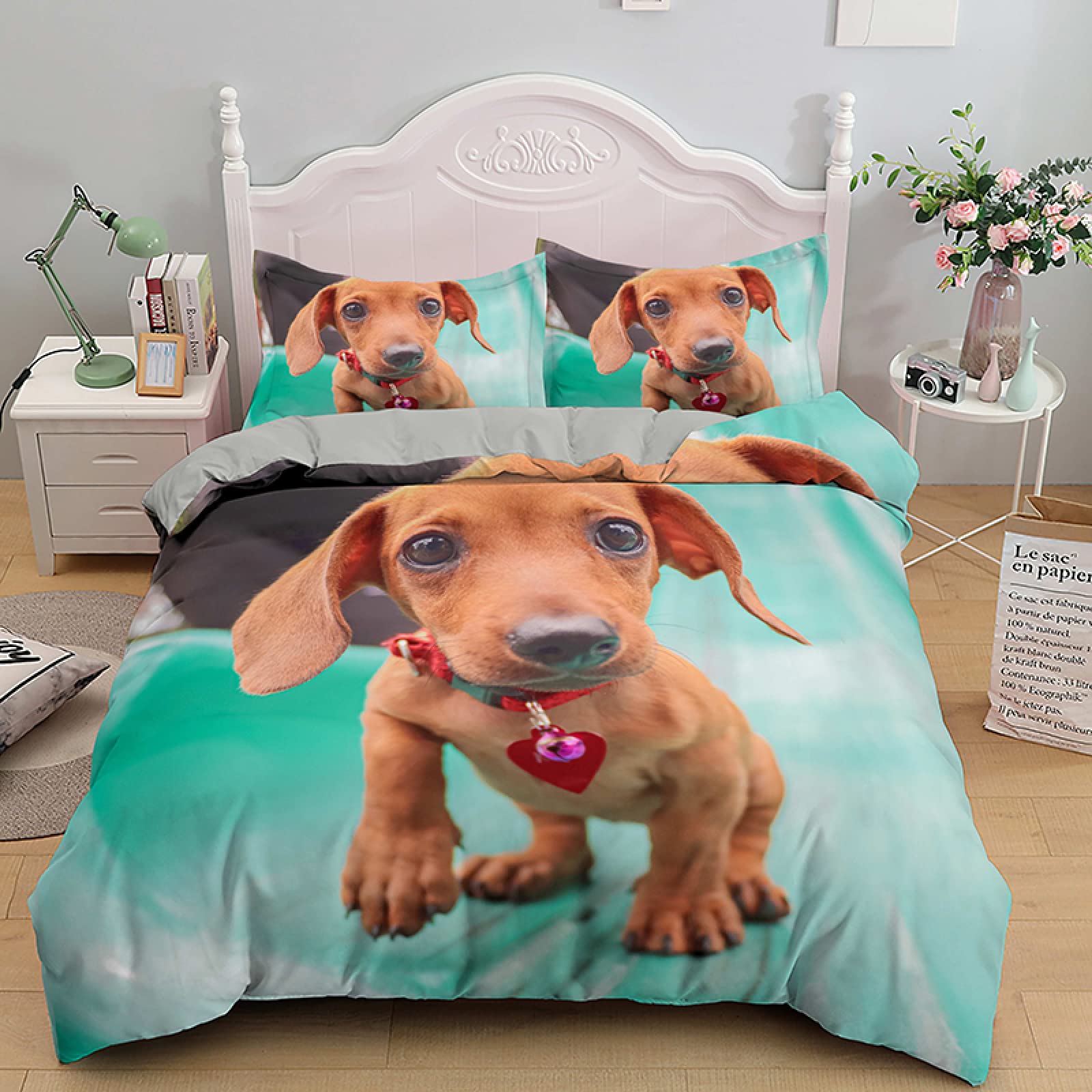 Housse de couette 160x200 avec zip pour un entretien facile