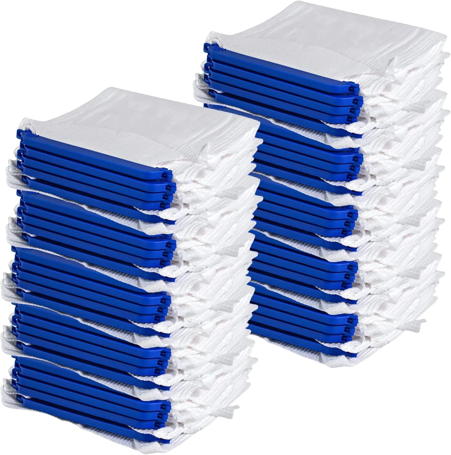 Refillable Ice Bags with Clamp Closure and Ties - Large, 6-1/2 x 14  Reusable Easy Filling Hospital Icepack with Soft Outer Covering and Leak Resistant Inner Layer (50 Pack)