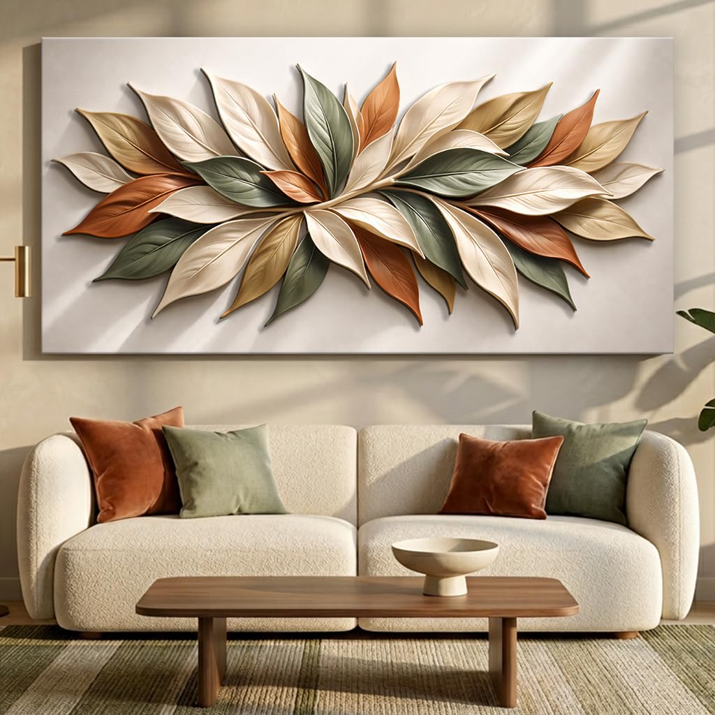 Earthtone Petals Botanical Canvas Wall Art