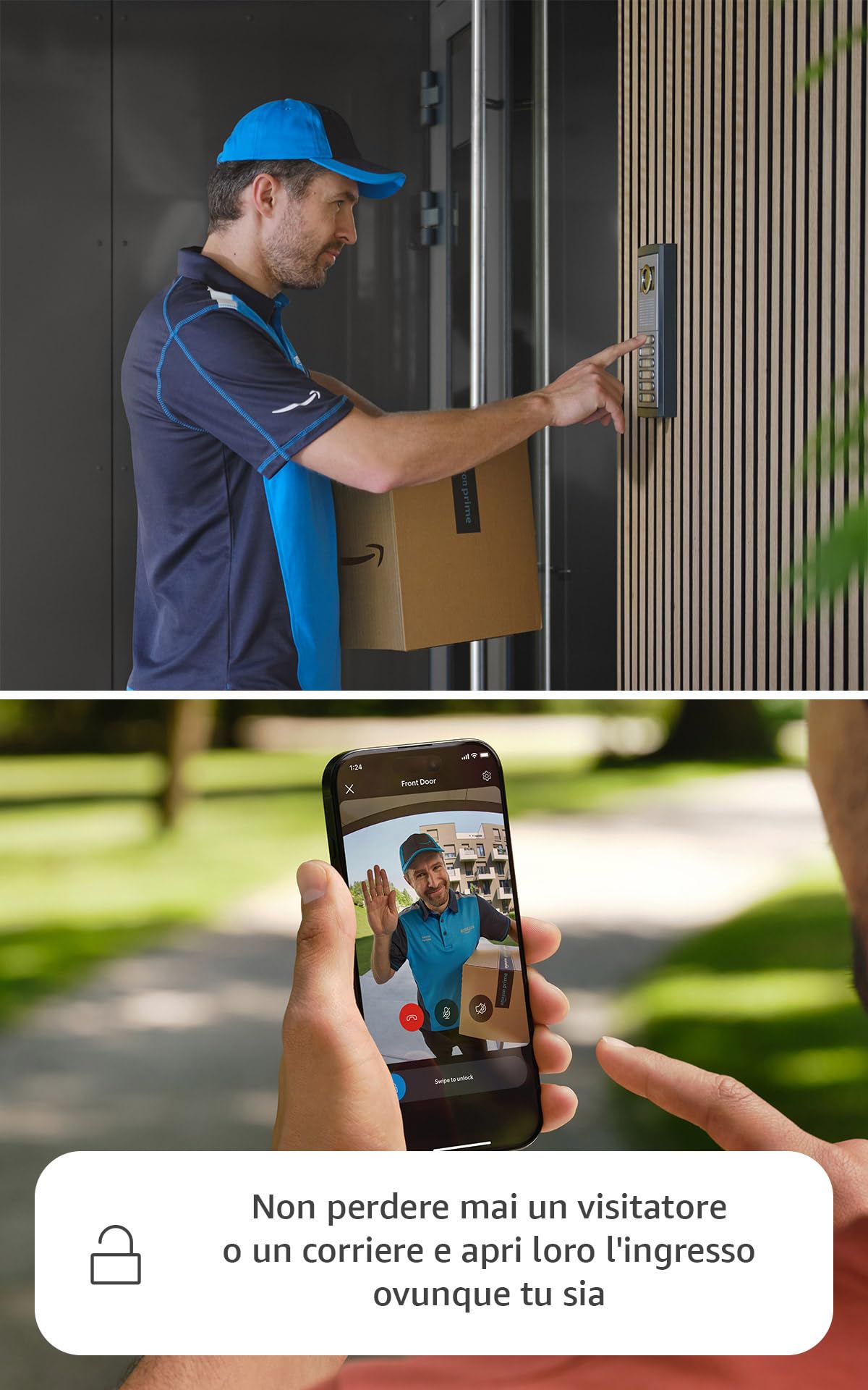 Ring Intercom Video + Batteria a sgancio rapido aggiuntiva e Stazione di ricarica di Amazon