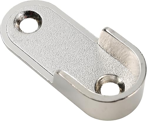 Miniatura 2 de UHPPOTE Soporte ovalado para barra de armario para varillas de 0.591x1.181 in (paquete de 2)