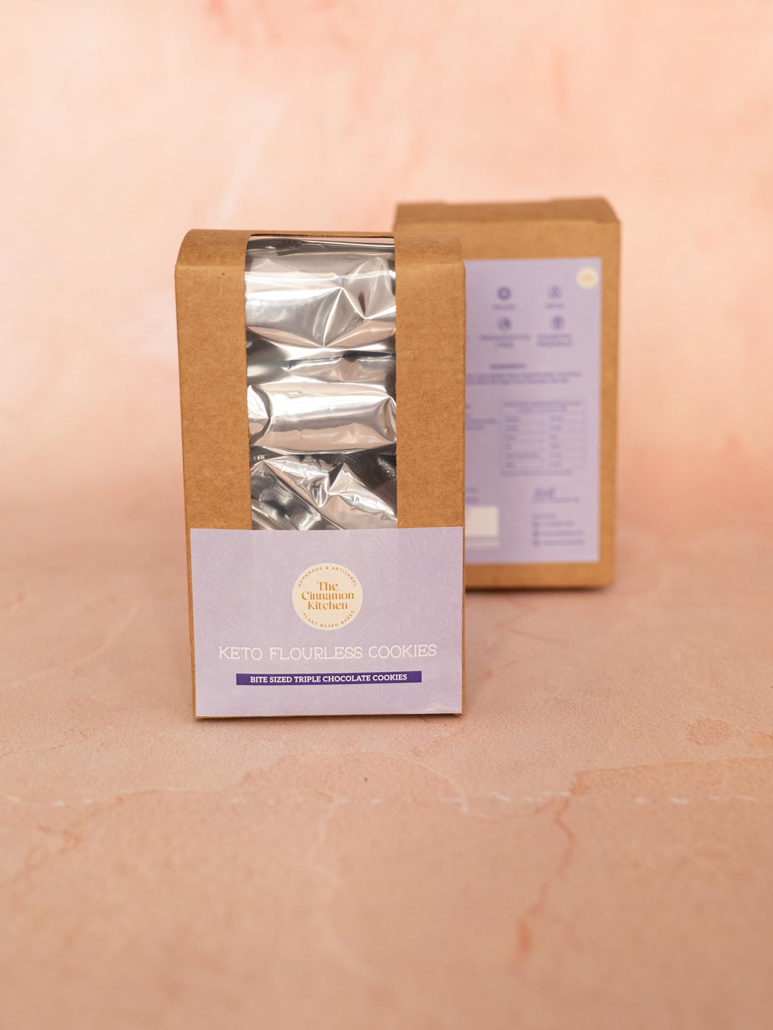 The Cinnamon Kitchen Sugar-Free Cacao & Almond Flour Cookies (Pack of 10) | Gluten Free | Organic | PCOS Friendly |Keto & Diabetic Friendly| 150 g