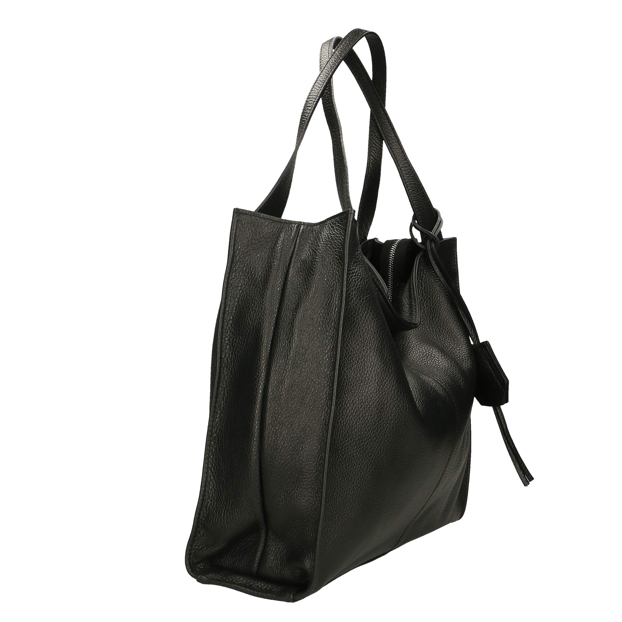 Chicca Borse Borsa a Spalla Donna in Pelle Made in italy 34x31x10 Cm