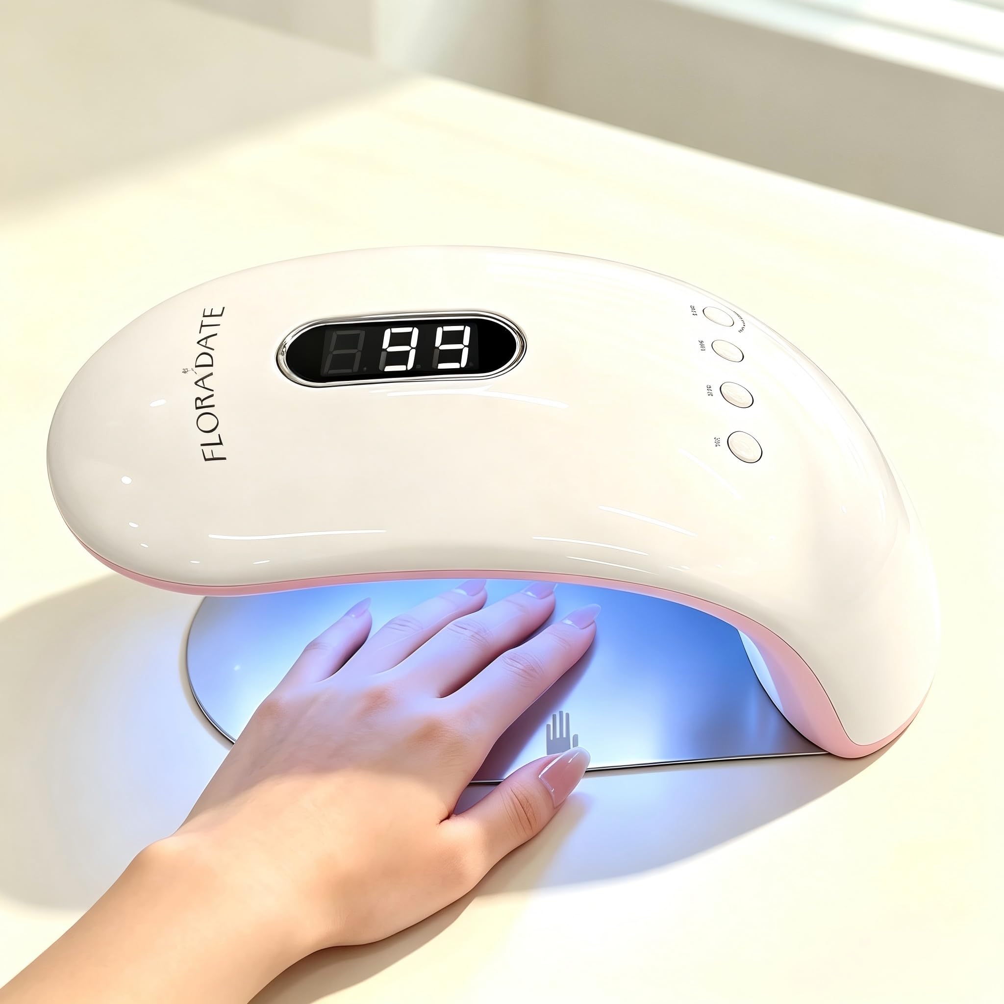 36W UV Nail Lamp for Nail Polish Manicure Light with 4 Timers & Automatic Sensor| Dual Beads Deliver Fast Full Gel Curing Without Blind Spots| UV Dryer Curing LED Light