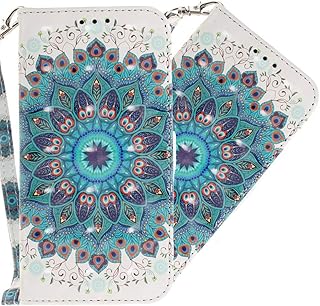 LEMAXELERS Motorola Moto E22 Phone Case Motorola Moto E22 Cover 3D Peacock Flower PU Leather Flip Notebook Wallet Case Magnetic Stand Card Slot Folio Case for Motorola Moto E22,TX Peacock Flower