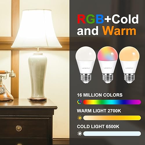 Miniatura 3 de Zigbee - Bombillas inteligentes A15, compatibles con Hue*, Alexa, Google y ConBee (requiere concentración), E26, 5 W  40 W, cambio de color,