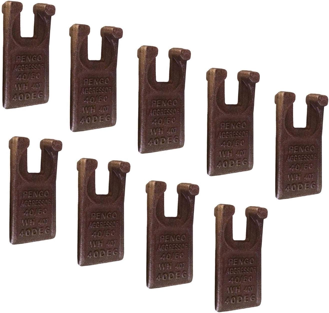 9 Pengo 40/50 Degree Auger Teeth, 134501 - fits Pengo Aggressor Augers.