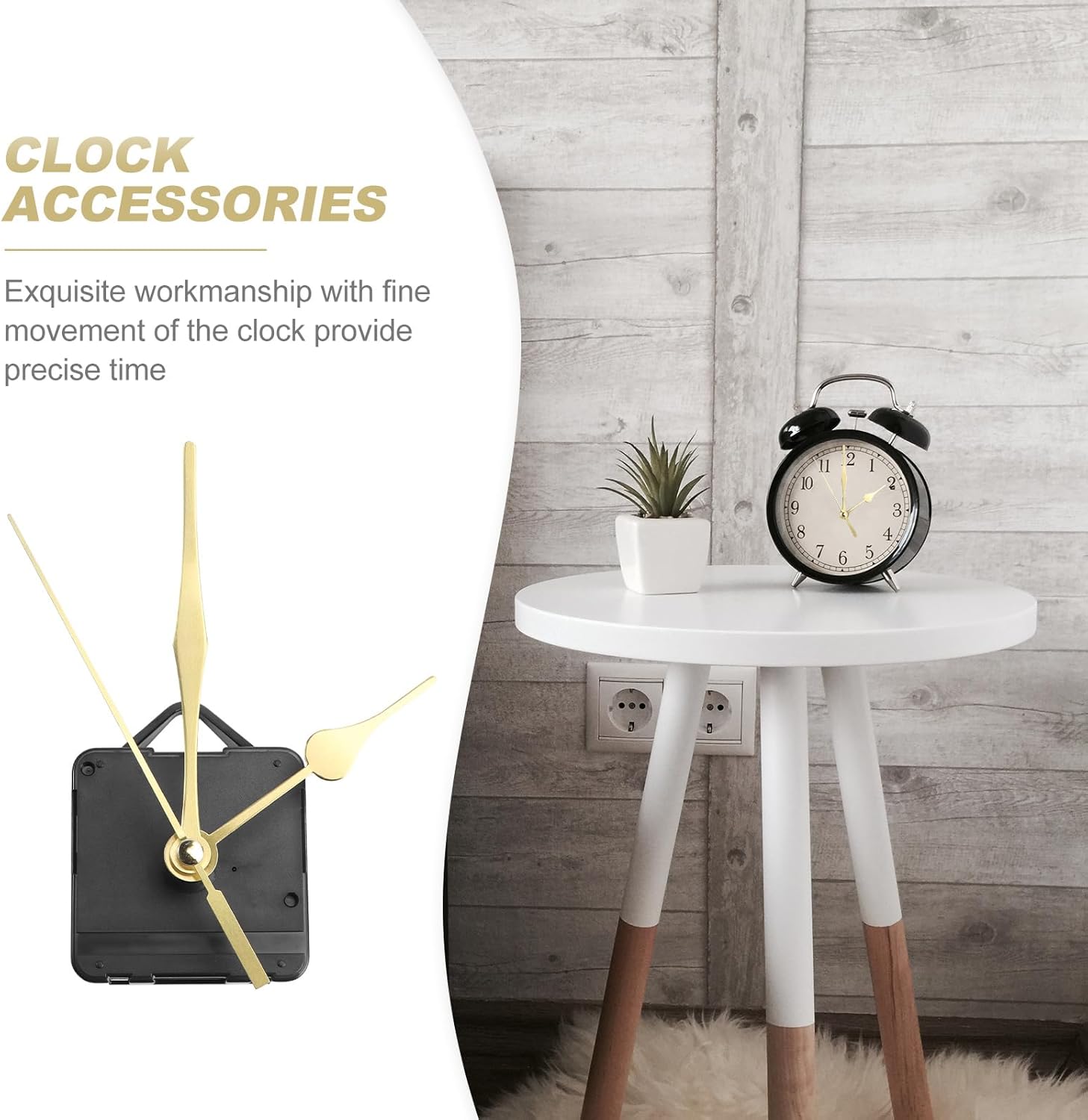Hemoton Clock Movements Clock Mechanism Replacement Quartz Battery Operated Movement Silent DIY Wall Clock Repair Parts Replacement