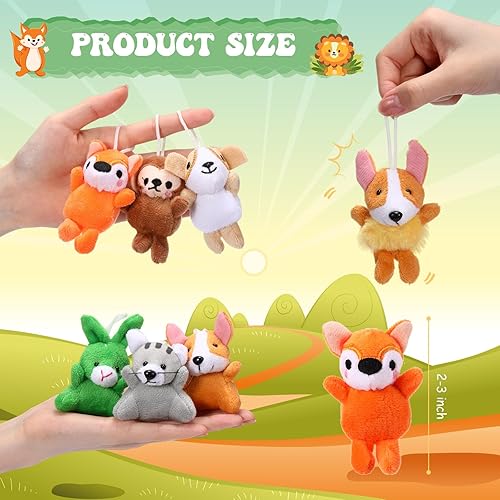 Miniatura 8 de Leyndo 200 piezas de mini animales de peluche a granel pequeños animales de peluche pequeños llaveros de juguetes de peluche para la operación