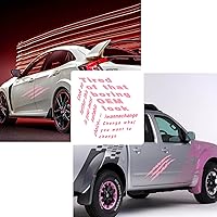 Vista 5 de 2 calcomanías de vinilo para faros delanteros, rayas de monstruo, para autos deportivos, SUV, camioneta, ventana, motocicletas, etc. (rosa)