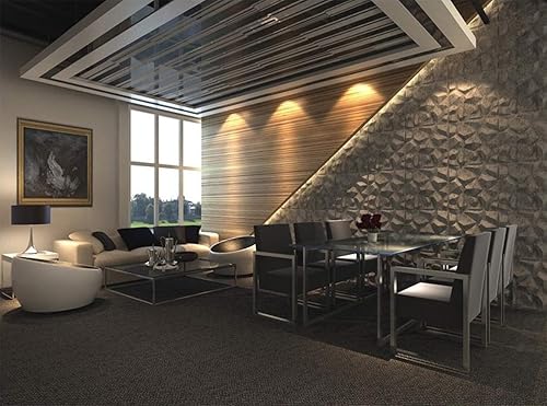 Kingsman 19.6 pulgadas. x 19.6 pulgadas. x 1 pulgada. Wainscot - Paneles de pared para plantas (10 unidades), color blanco