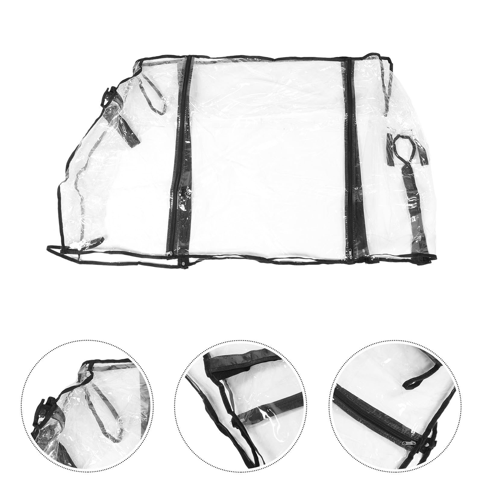 Regenschutz aus PVC für Gartenwagen und Campingwagen Verschleißfest und UV Beständig Transparente Wagenabdeckung für Outdoor und Camping