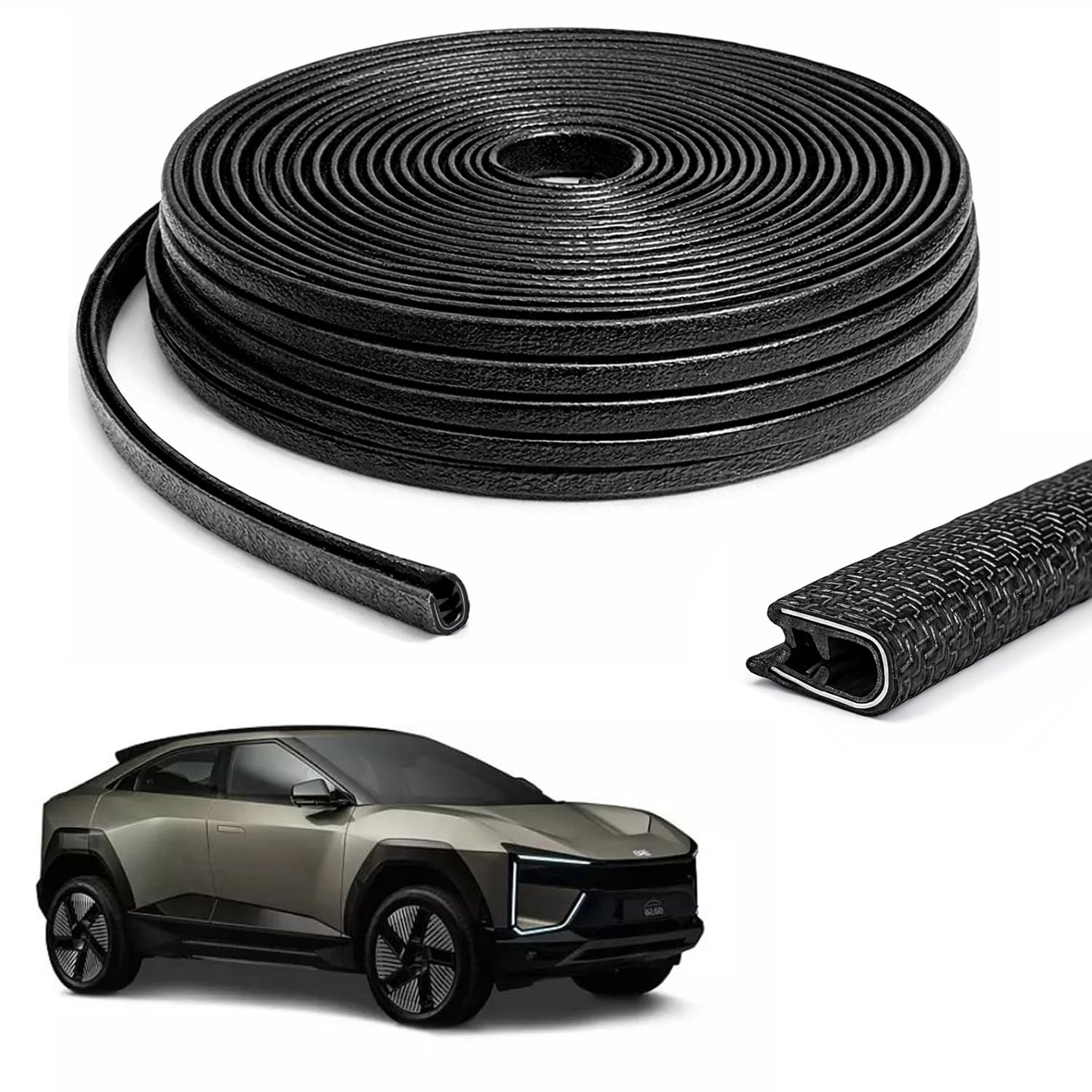 U Shape Car Door Edge Protector Strip Compatible with Mahindra BE6, Universal Fit, Scratch Protector, 16.4ft/5m Length Guaranted-picture-23