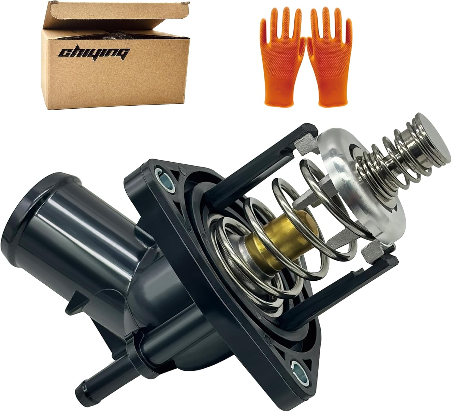 Upgrade Aluminum Thermostat Housing Assembly Compatible with Select Jeep/Dodge