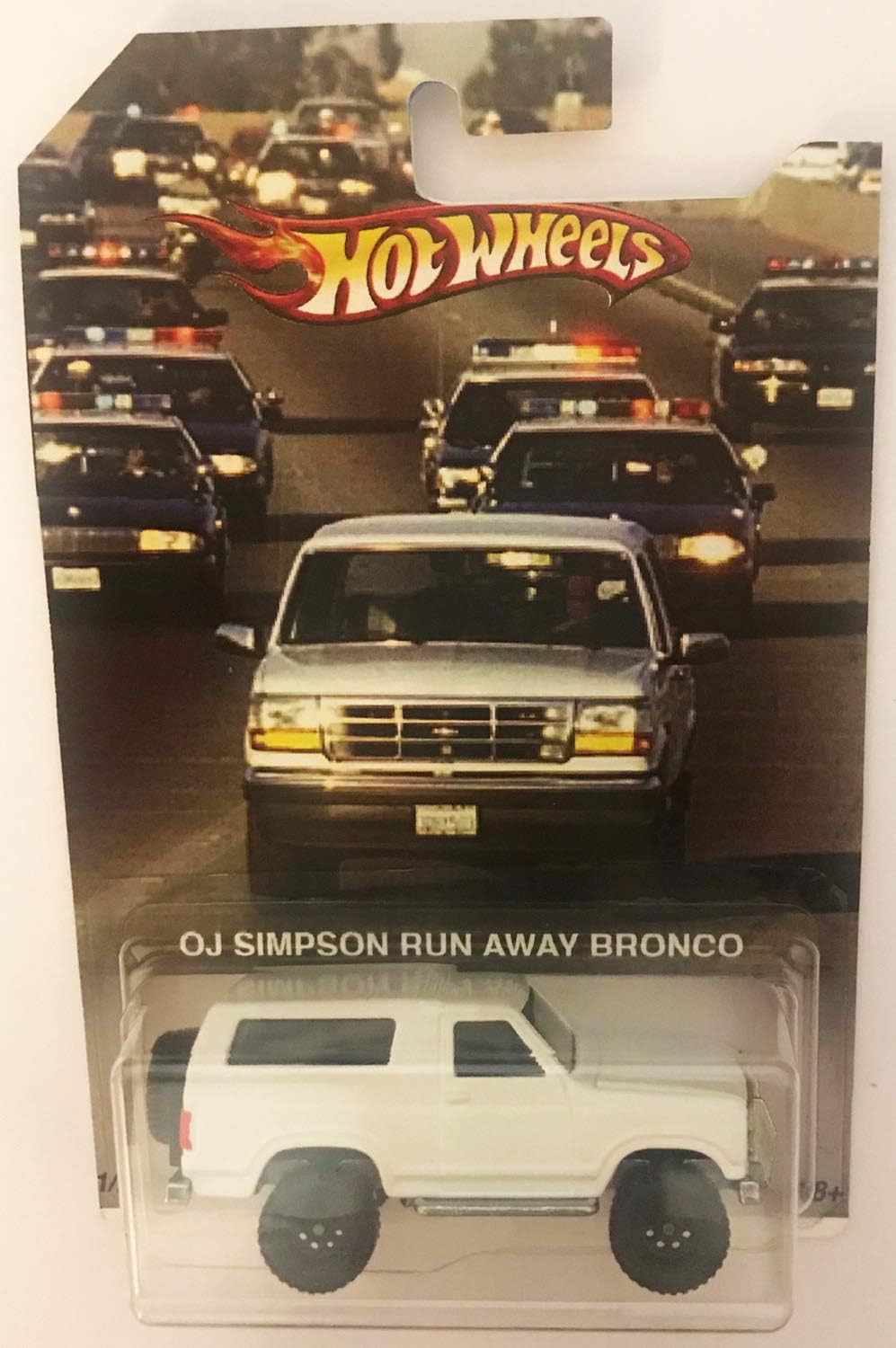 Hot Wheels CUSTOM OJ Simpson Run Away ’85 FORD BRONCO Real Riders Rubber Wheels Limited Edition 1/25 Made!