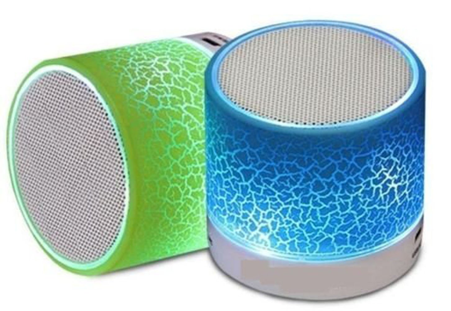 Quims Wireless LED Bluetooth Speakers & FM Radio for All Android & iPhone Smartphones (Assorted Colour)